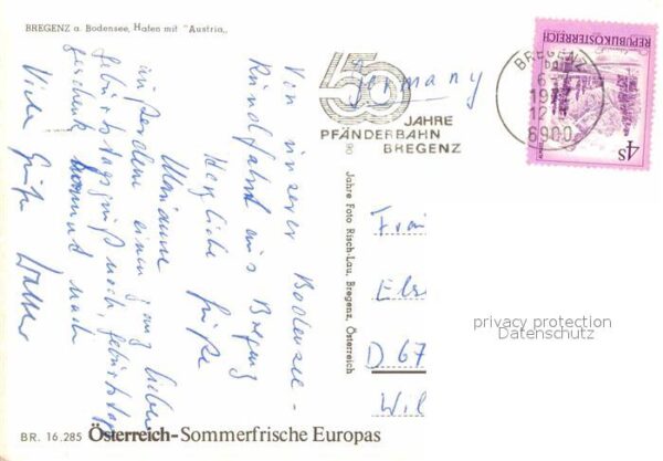 Bregenz Bodensee Hafen mit Fähre Austria – Bild 2