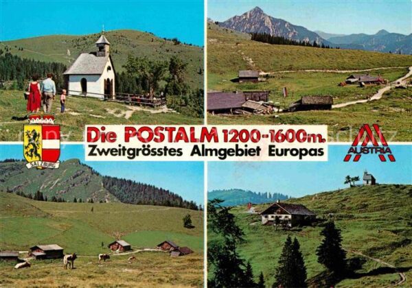 Salzburg Oesterreich Die Postalom Kapelle Landschafts Panora