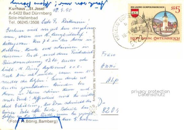 Bad Duerrnberg Hallein Kurhaus St Josef Hallenbad – Bild 2