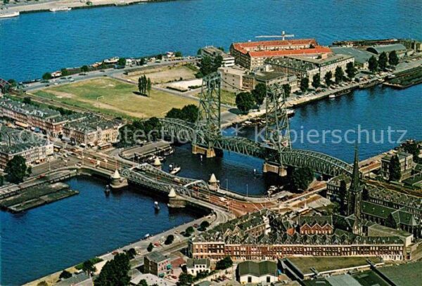 Rotterdam Koningsbrug met Noordereiland Fliegerau