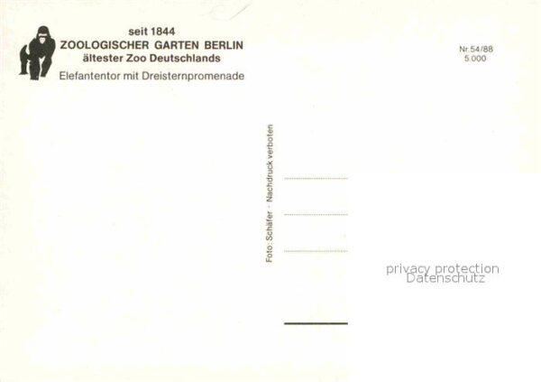 Berlin Zoo Elefantentor mit Dreisternpromenade – Bild 2