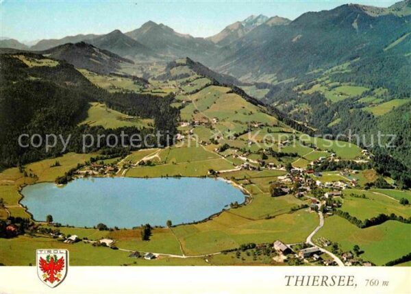 Thiersee Fliegeraufnahme mit Mitterland und Hint