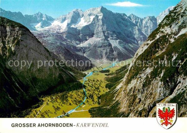 Grosser Ahornboden Fliegeraufnahme mit Karwendel