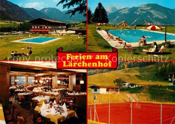 Erpfendorf Gasthof Lärchenhof Gastraum Schwimmbad