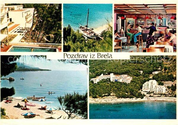 Brela Restaurant Strand Fliegeraufnahme