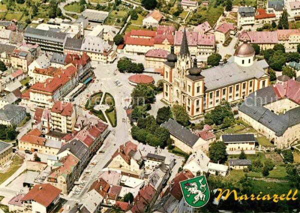 Mariazell Steiermark Wallfahrtsort Fliegeraufnahme