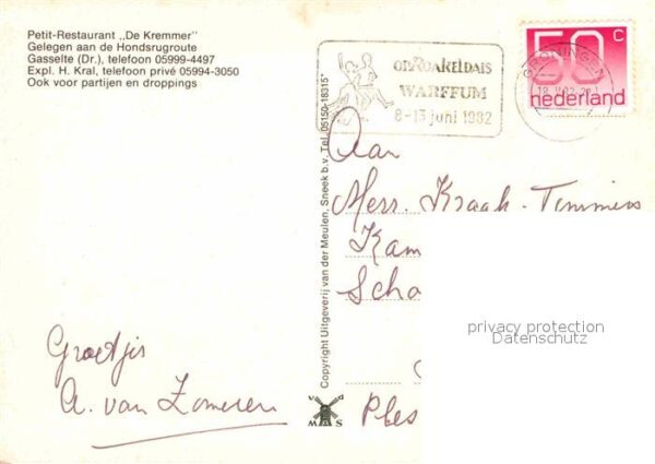 Gasselte Aa en Hunze Petit Restaurant De Kremmer Bungalows – Bild 2
