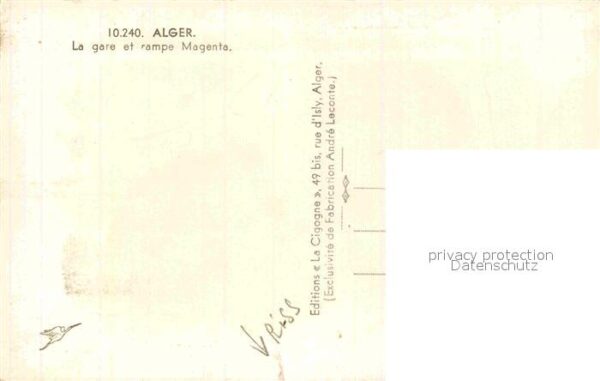 Alger Algerien La gare et rampe Magenta – Bild 2