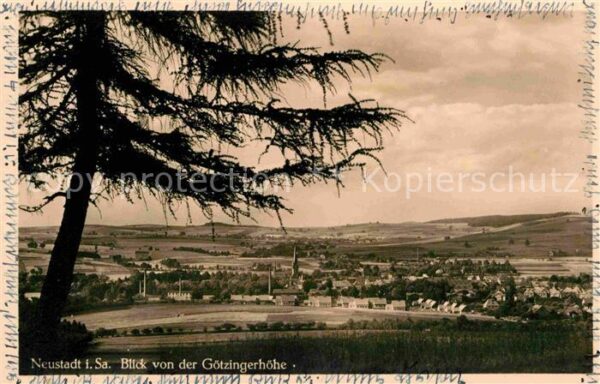 Neustadt Sachsen Blick von der Götzingerhöhe