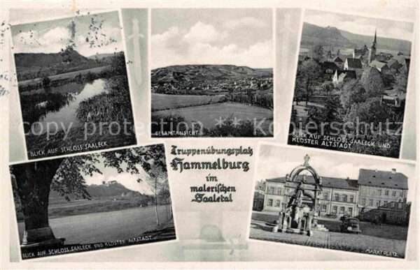 Hammelburg Gesamtansicht Schloss Saaleck Kloster M