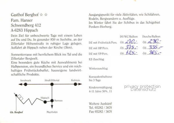 Hippach Gasthof Berghof – Bild 2