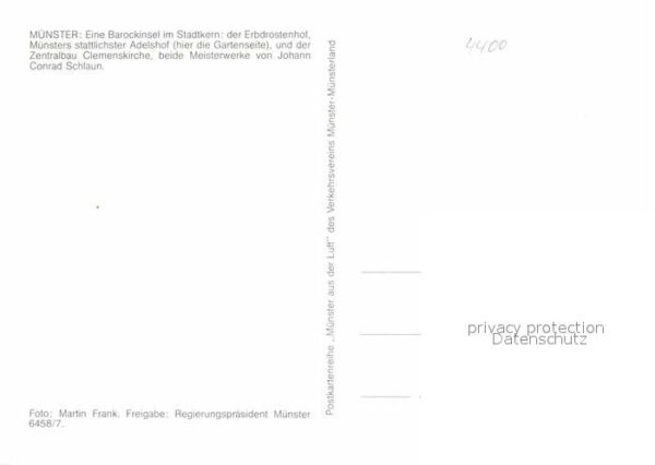 Muenster Westfalen Fliegeraufnahme Erbdrostenhof Clemenski – Bild 2
