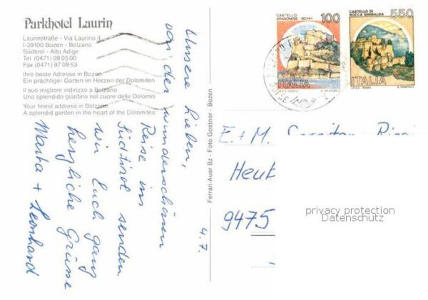 Bozen Suedtirol Parkhotel Laurin – Bild 2