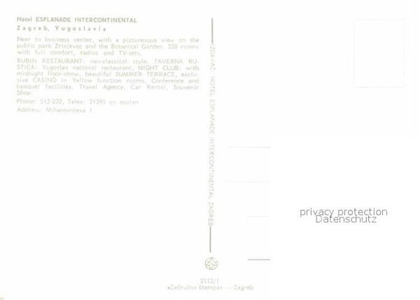 Zagreb Hotel Esplanade – Bild 2