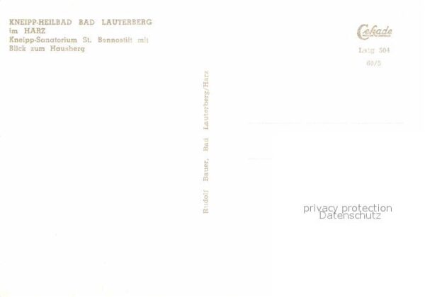 Bad Lauterberg Kneipp-Sanatorium St. Bennostift Hausbe – Bild 2