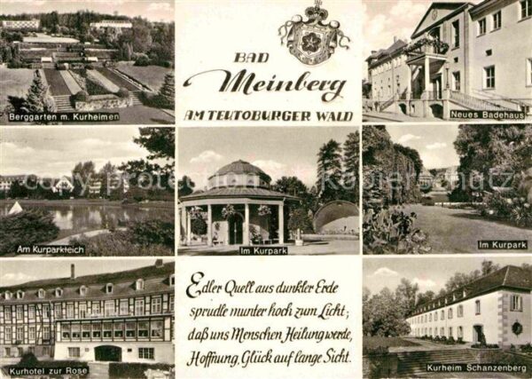 Bad Meinberg Kurhotel zur Rose Kurparkteich Kurheim
