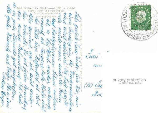 Bad Steben Kurhaus Elly Heuss-Knapp Heim Fr. Ziets – Bild 2