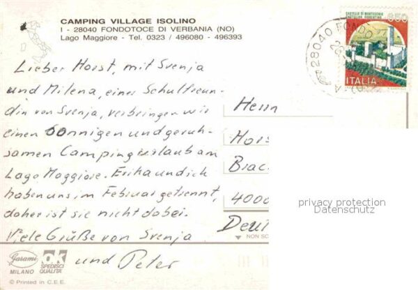 Fondotoce di Verbania Camping Village Isolino – Bild 2