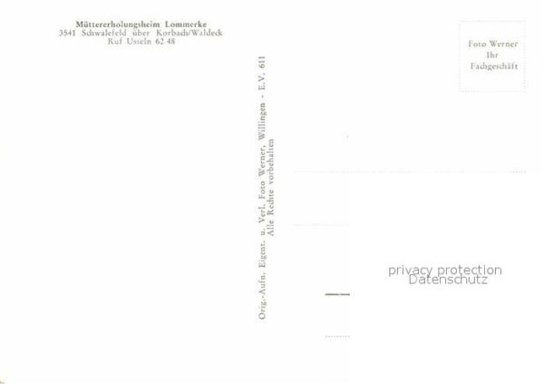 Schwalefeld Müttererholungsheim Lommerke – Bild 2