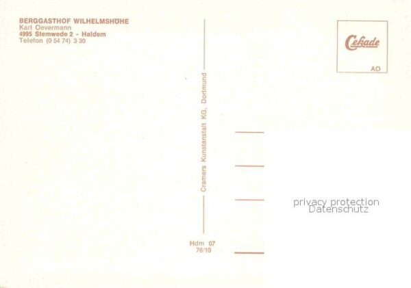 Haldem Berggasthof Wilhelmshöhe Fliegeraufnahm – Bild 2