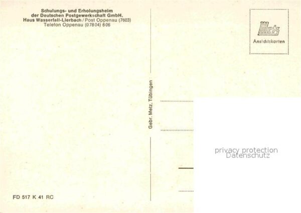 Oppenau Schulungs- Erholungsheim Haus Wesserfal – Bild 2