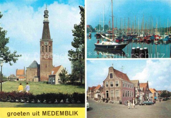 Medemblik Kirche Hafen Ortsmotiv