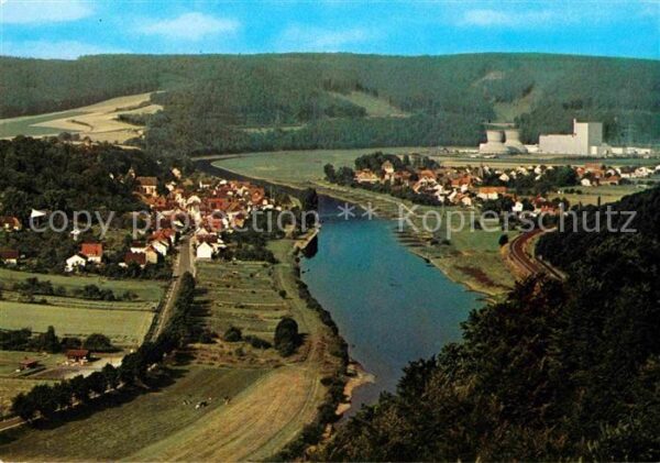 Herstelle Weser Fliegeraufnahme mit Türgassen
