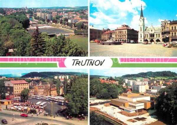 Trutnov Panorama Radnice na Gottwaldove nabiezi