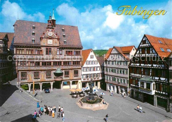Tuebingen Markt mit Rathaus