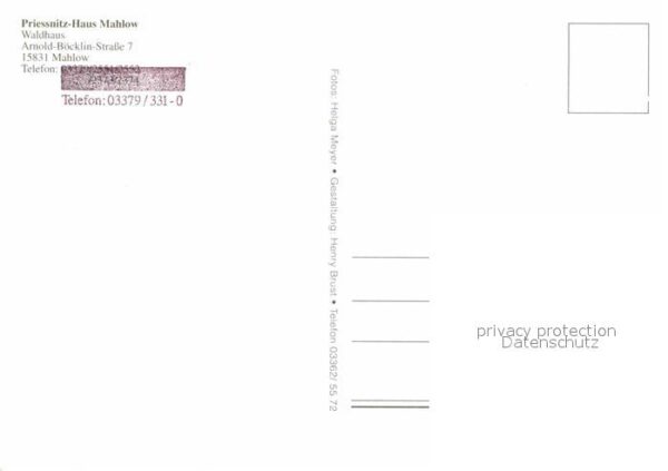 Mahlow Priessnitz Haus Wassertretstelle Garten – Bild 2