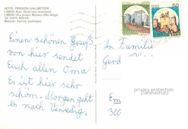 Auer Ora Suedtirol Hotel Pension Gallmetzer – Bild 2