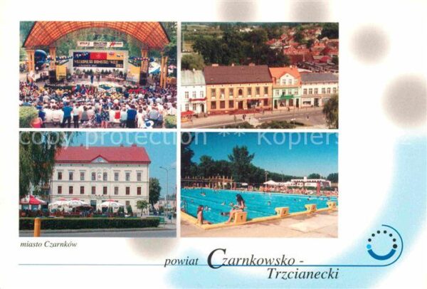 Czarnkow Park Staszica Widok z wiezy kosciola Si