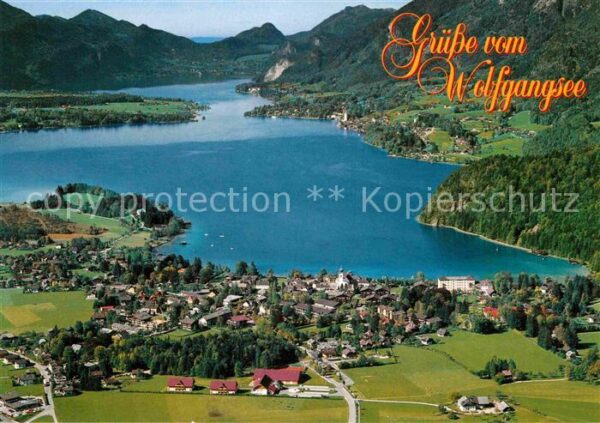 St Wolfgang Wolfgangsee mit St Gilgen und Arbersee Fliegeraufna