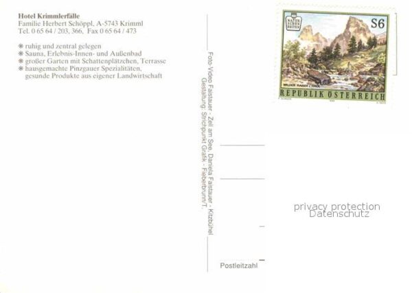 Salzburger Land Hotel Krimmlerfälle Kaminzimmer Wasserf – Bild 2