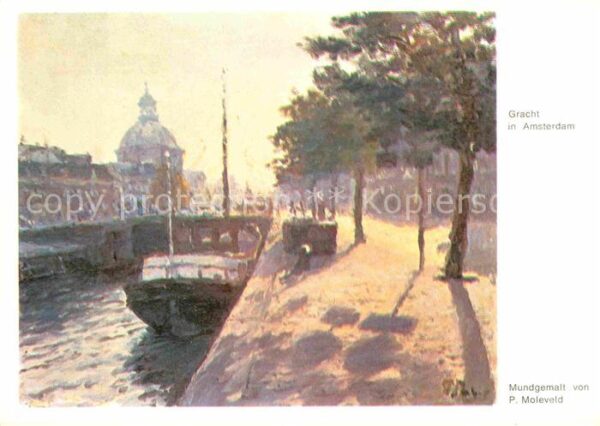 Amsterdam Niederlande Gracht mundgemalt