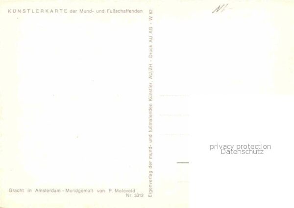 Amsterdam Niederlande Gracht mundgemalt – Bild 2