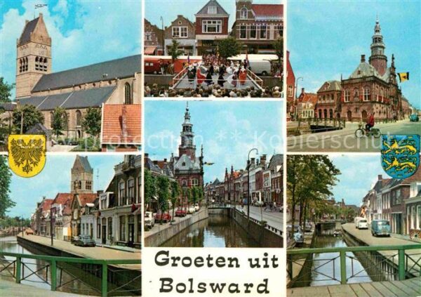 Bolsward Boalsert Kirche Rathaus Kanal