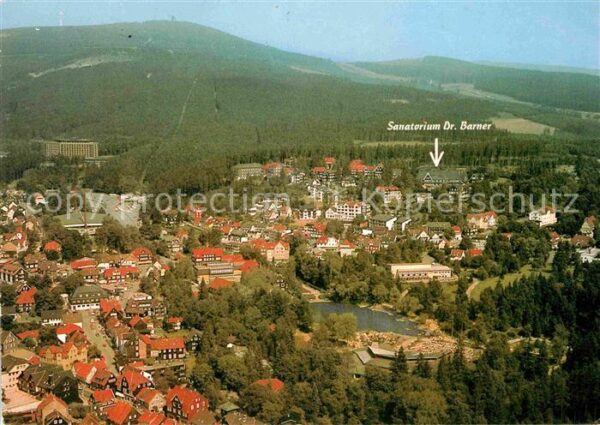 Braunlage Fliegeraufnahme Sanatorium Dr Barner