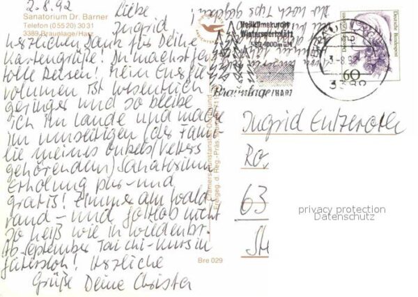 Braunlage Fliegeraufnahme Sanatorium Dr Barner – Bild 2