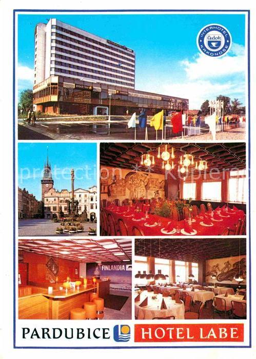 Pardubice Pardubitz Interhotel Krkonose Hotel Labe Gasträum
