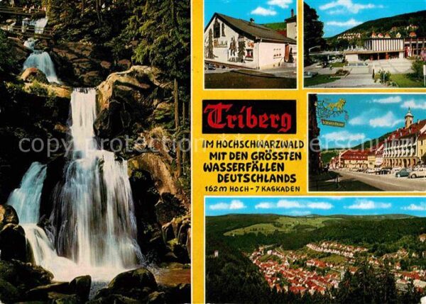 Triberg Schwarzwald Wasserfälle Teilansichten Stadtblick