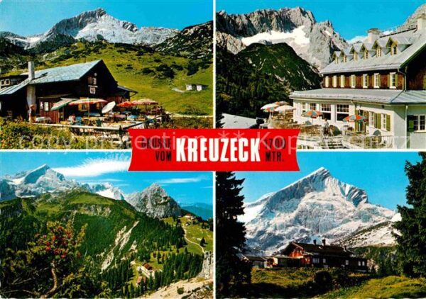 Kreuzeckhaus mit Zugspitze Panorama Kreuzjochhaus Kr