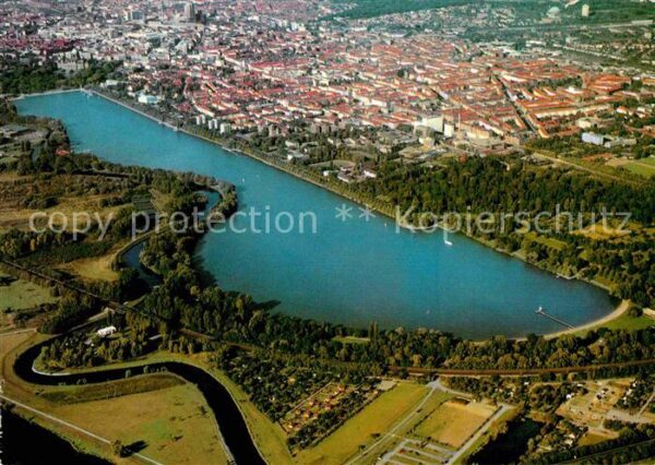 Hannover mit Maschsee Fliegeraufnahme