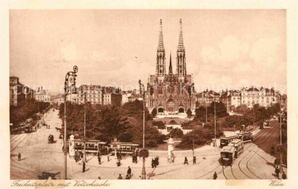 Strassenbahn Wien Freiheitsplatz Votivkirche