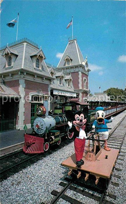 Disneyland California Train Station Mickey Donald Duck Railro
