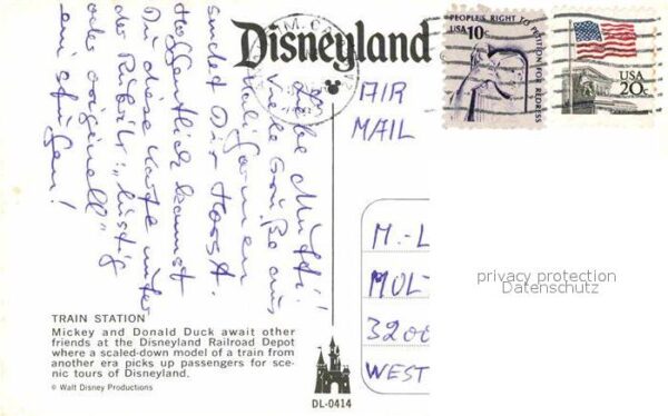 Disneyland California Train Station Mickey Donald Duck Railro – Bild 2