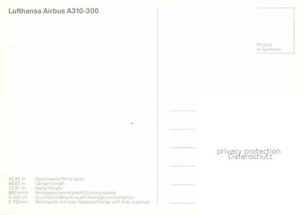Lufthansa Airbus A310-300 – Bild 2