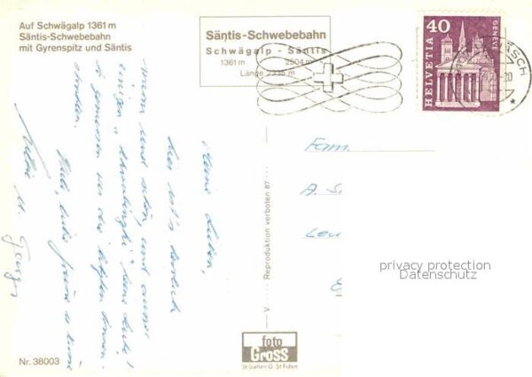 Seilbahn Säntis Schwägalp Gyrenspitz – Bild 2