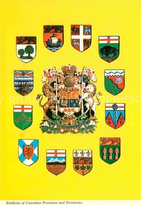 Wappen Emblems Canadian Provinces and Territor