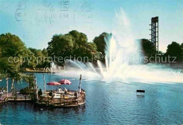 Gartenbauaustellung Hamburg 1963 Tanzendes Wasser Parksee